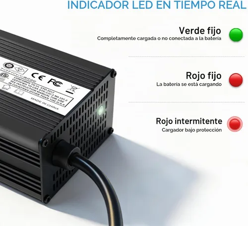 Vista 5 de LVYUAN Cargador de batería LiFePO4 de 12V 20A con certificación UL