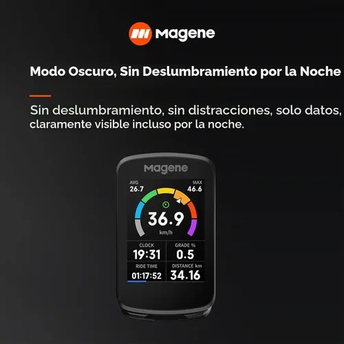 Vista 7 de Magene C506 GPS Bike Computer - Pantalla táctil a color de 2.4", navegación inteligente, WiFi rápida y Bluetooth, asistente de conducción