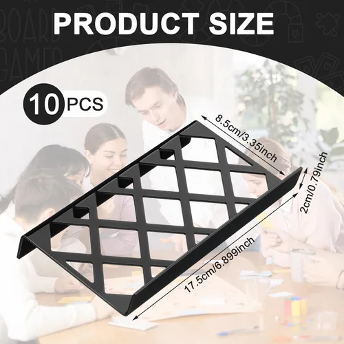 Vista 2 de Yalikop 10 soportes para tarjetas coleccionables para vitrina, hueco Elevadores modulares de acrílico de la exhibición para el juego de mesa
