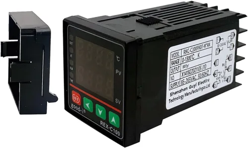 Vista 11 de Controlador de temperatura PID, pantalla digital REX-C100 Caja de controladores de temperatura con relé de estado sólido SSR 40DA y sonda termopar