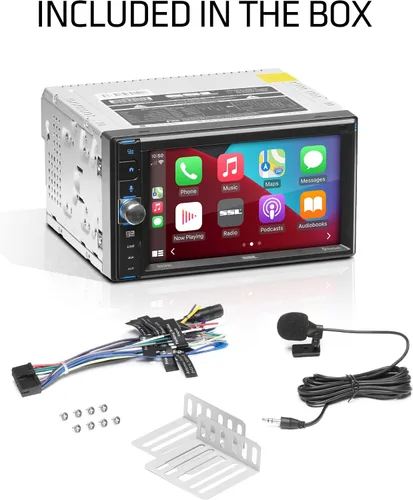 Vista 5 de Sound Storm Laboratories DDCP62 Estéreo para automóvil - Apple CarPlay, doble Din, pantalla táctil capacitiva de 6.2 pulgadas, Bluetooth, sin