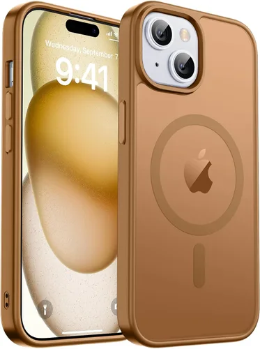 Vista 282 de zapica Funda magnética para iPhone Air, con protector de pantalla de vidrio templado, compatible con MagSafe, translúcida mate, a prueba de golpes