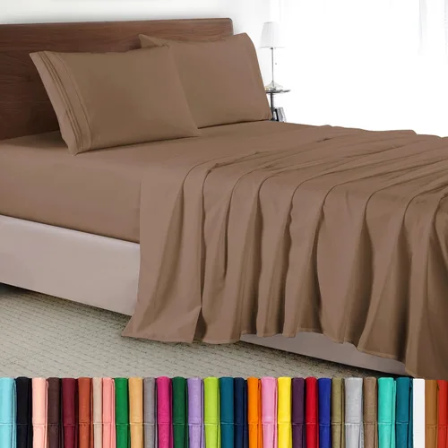 Vista 35 de Elegant Comfort - Juego de sábanas de lujo de 4 piezas - Ropa de cama de lujo de 1500 hilos, calidad de hotel prémium, microfibra, resistente a