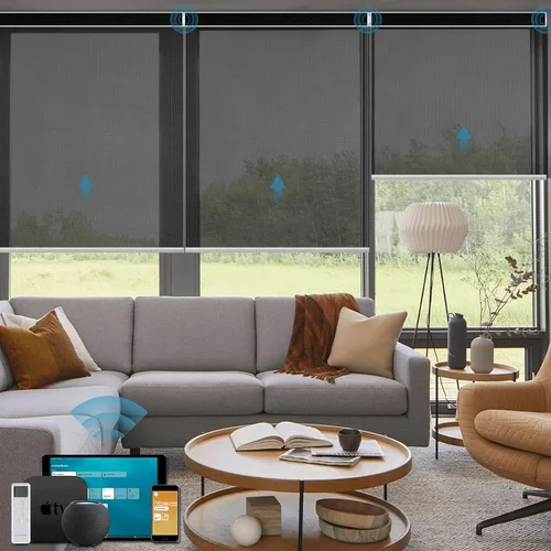 Vista 39 de Cortinas enrollables inteligentes de filtrado de luz motorizadas compatibles con HomeKit, persianas inteligentes para ventanas con 1% de apertura