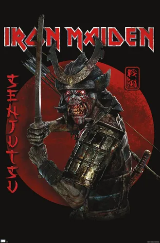 Vista 9 de Trends International Iron Maiden - Póster de pared Senjutsu, 14.72 x 22.37 pulgadas, versión enmarcada de madera de granero Versión enmarcada