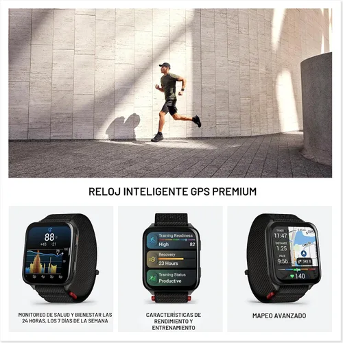 Vista 2 de Garmin® Venu® X1, Reloj inteligente GPS delgado y ligero, pantalla AMOLED, funciones avanzadas de salud y fitness, negro con respaldo de caja