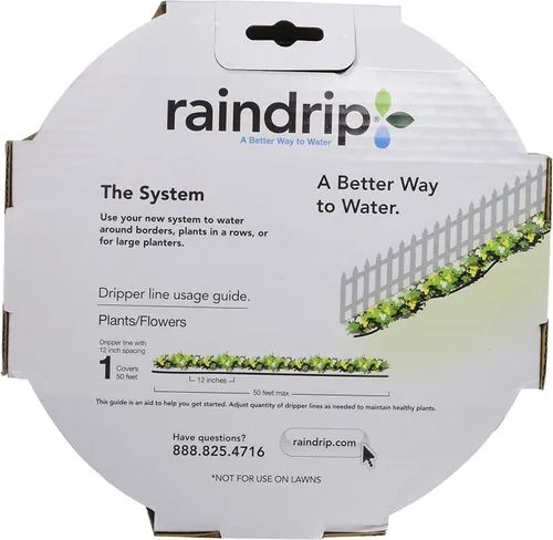 Vista 3 de Raindrip R280DT BLK 1/4-Inch by 50-Foot Negro Drip-A-Long con accesorios (paquete de 2)