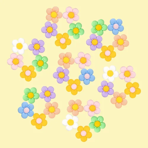 Vista 6 de Abalorios decorativos de flores, bonito regalo de margarita para niñas, niños, adolescentes, mujeres y adultos