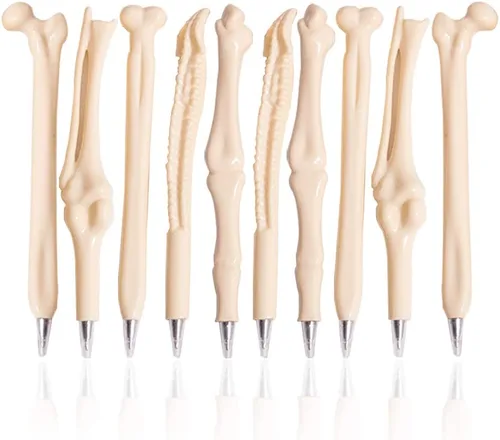 Vista 5 de 4 bolígrafos de jeringa + 6 bolígrafos de píldora + 10 bolígrafos con diseño de hueso, regalos de enfermera con temática médica y juego