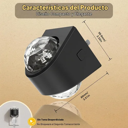 Vista 4 de JandCase - Luces nocturnas enchufables a la pared, proyector de estrellas