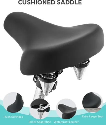 Vista 8 de VIRIBUS Triciclo plegable para adultos, triciclo plegable de 20 pulgadas para adultos de 1 o 7 velocidades con cesta, bicicletas plegables de 3