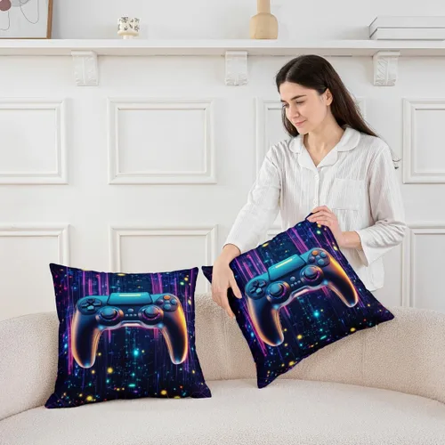 Vista 124 de Guitar Print Double Sides Print Pillow Covers 16"x16",Music Themed Bass Instruments Pillowcase Soft Square Cushion Cases,Rustic Music Score Note