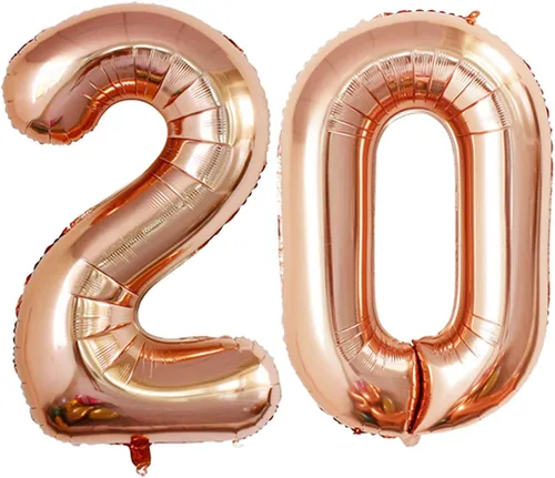 Vista 417 de Goer, conjunto de globos de papel aluminio para decoraciones de cumpleaños, globos de las letras de feliz cumpleaños y de números Oro