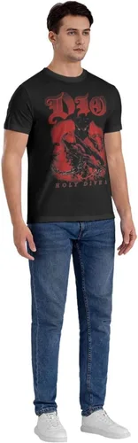 Vista 6 de OWRIRWO Camiseta de manga corta de algodón con cuello redondo para hombre