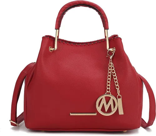 Vista 11 de MKF Collection Mia K - Bolso de mano para mujer, de piel vegana, con asa superior, bolso de mano