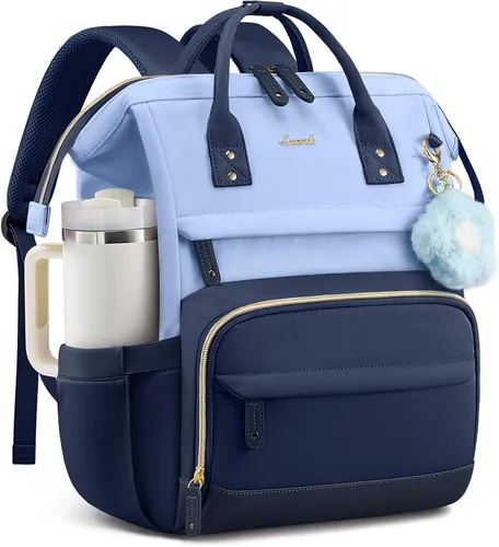 Vista 21 de LOVEVOOK Mochila para laptop para mujer, mochila de trabajo de 15.6 pulgadas con gran capacidad, bolsa de enfermera impermeable, mochila