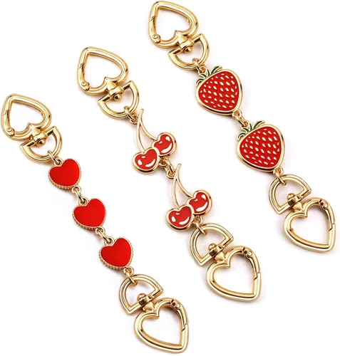 Vista 11 de 2 piezas de cadenas extensoras para bolsos de metal negro con perlas, dobles extensores de correa para bolsos, para bolsos de mano y bandolera