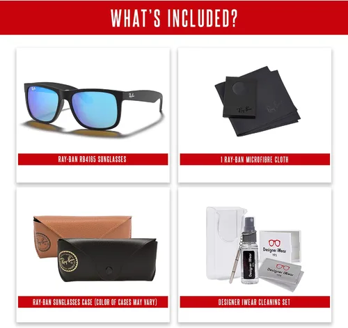 Vista 26 de Ray-Ban RB4165 JUSTIN Sunglasses For Men For Women+BUNDLE with ACCESSORY EYEWEAR KIT