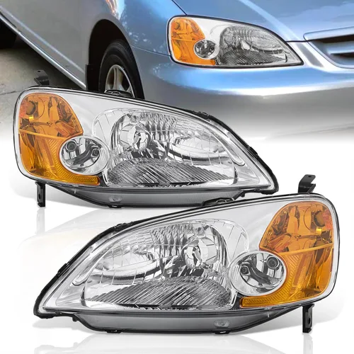 Vista 11 de AJP Distributors Conjunto de faros delanteros JDM para parachoques, señal de conducción, par LH+RH compatible/reemplazo para Civic 2 puertas Coupe 4