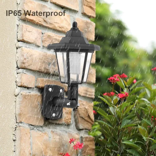 Vista 6 de 2 faroles solares de pared, lámpara de pared LED de inducción automática para jardín al aire libre, resistente a la intemperie, linterna de pared
