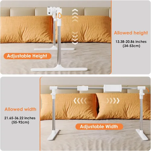 Vista 6 de Soporte plegable para Kindle para cama, soporte plegable para teléfono, tableta, Kindle para cama, sofá, soporte ajustable para tableta de teléfono