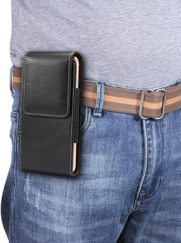 Vista 10 de Funda universal de cuero para iPhone 11 Pro Max, Xs Max, 6s Plus, funda de cuero para Samsung Galaxy Note10, S20 5G, S10+, S9+, S8+, funda Horizontal