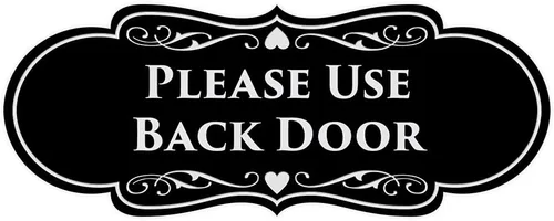 Vista 14 de Signs ByLITA Designer Please Use - Puerta trasera (negro) - Pequeño, 1 paquete