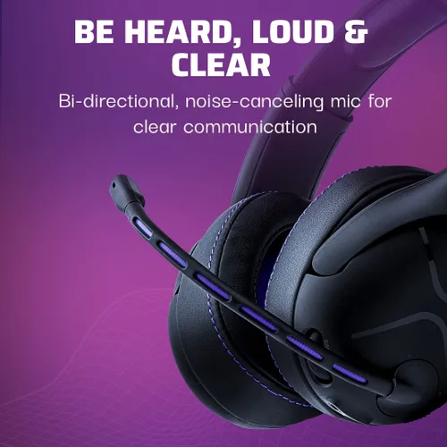 Vista 4 de Victrix Gambit Black Wireless and Wired Gaming Headset with Mic - PlayStation PS4, PS5 - Esports-Ready Pro Audio, Noise Cancelling Microphone