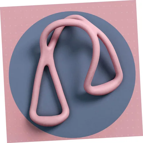 Vista 8 de 3 bandas elásticas de resistencia para yoga, para entrenamiento de cuerpo completo, pilates, fisioterapia con alta elasticidad y diseño en rosa