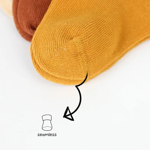 Vista 3 de Calcetines tobilleros con agarre para bebé, 6 pares, calcetines de algodón orgánico para recién nacidos, calcetines de tobillo para niños y niñas