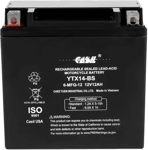 Vista 9 de YTX4L-BS Batería SLA Power Sport de 12 V 3AH 50 CCA - Batería Casil