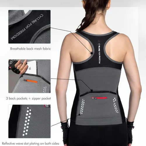 Vista 5 de Santic Camiseta sin mangas de ciclismo para mujer