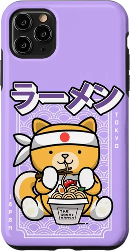 Vista 11 de Funda Kawaii para iPhone 15 Ramen Dog Shiba Ramen Fideos Estilo Japonés