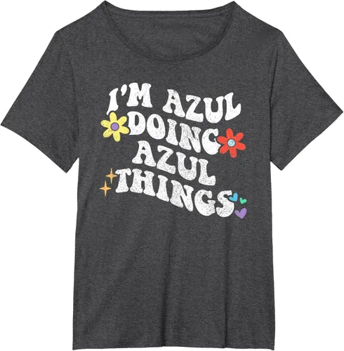 Vista 27 de Retro Groovy Im AZUL Doing AZUL Things - Camiseta divertida para el día de la madre, Negro