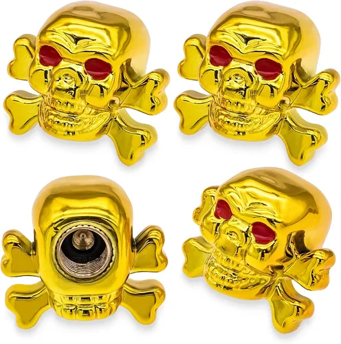 Vista 13 de 4 piezas de tapas de válvula de neumático estilo Cobra, forma de cabeza de serpiente, tapas universales de válvula de neumático con núcleo de cobre
