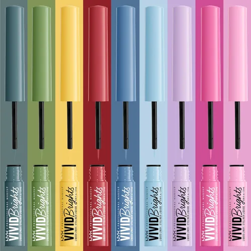 Vista 5 de NYX PROFESSIONAL MAKEUP Vivid Brights - Delineador líquido resistente a las manchas con punta precisa, Cobalt Crush 05 Cobalt Crush