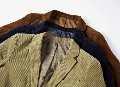 Vista 2 de chouyatou Chaqueta de pana para hombre, estilo vintage, casual, para trabajo, ropa de trabajo, chaqueta deportiva