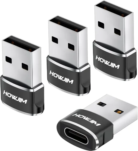 Vista 8 de Paquete de 2 adaptadores USB a USB C, USB 2.0 de carga rápida de transferencia de datos de 480 Mbps, adaptador OTG hembra tipo C a USB 2.0 macho