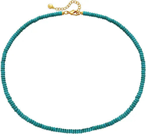 Vista 96 de Gargantilla con cuentas para mujer, chapada en oro de 18 quilates, gargantilla delicada para mujer