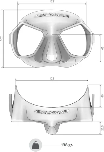Vista 3 de Salvimar Hathor Ant-Fog Spearfishing & Freediving Mask