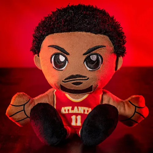 Vista 2 de Bleacher Creatures Atlanta Hawks Trae Young - Peluche Kuricha de 8 pulgadas, suave inspirado en Chibi