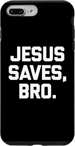 Vista 9 de iPhone 14 Jesus Saves, Bro Shirt Funny Catholic Church Christian Jesus Case