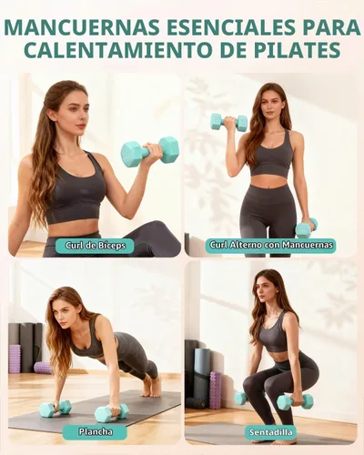 Vista 6 de Pilates Ring Set - Studio-Grade Anti-Deformation Pilates Kit - Pilates Equipment for Home Workout - 14'' Pilates Ring, Pilates Ball, 2 Dumbbells, 5