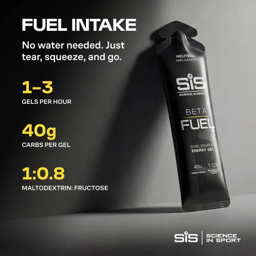 Vista 4 de SiS BETA Fuel - Gel energético isotónico de doble fuente, neutro, paquete
