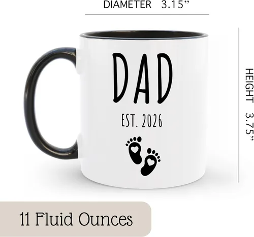 Vista 6 de Juego de tazas de café Mom Dad Est 2026, regalo para padres que esperan y nuevos padres para parejas, anuncio de embarazo, regalo de revelación