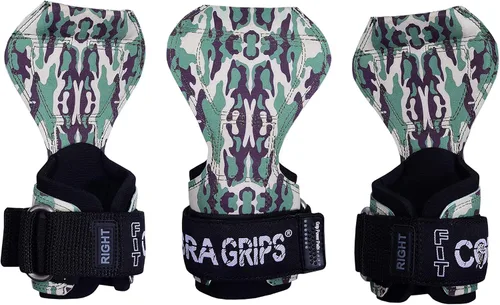 Vista 46 de Cobra Grips Weight Lifting Gloves with Adjustable Neoprene Padded Wrist Wraps - Heavy Duty Alternative to Power Lifting Hooks for Deadlifts Una goma