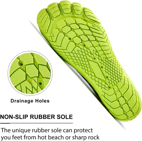 Vista 4 de HIITAVE - Zapatos acuáticos y con sensación de pies descalzos para hombre, calcetines acuáticos de secado rápido para deportes al aire libre