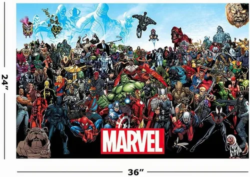 Vista 2 de POSTER STOP ONLINE Marvel Comics Universe - Póster de cómic (todos los personajes de Marvel) (tamaño 36 x 24 pulgadas)