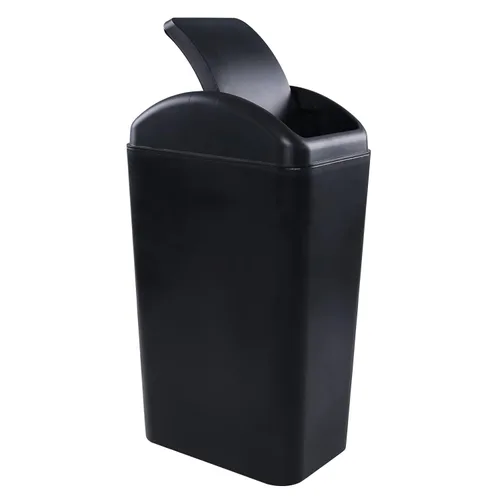 Vista 9 de Cubo de basura negro de 14 litros/3.5 galones, cubo de basura delgado para espacios estrechos, F