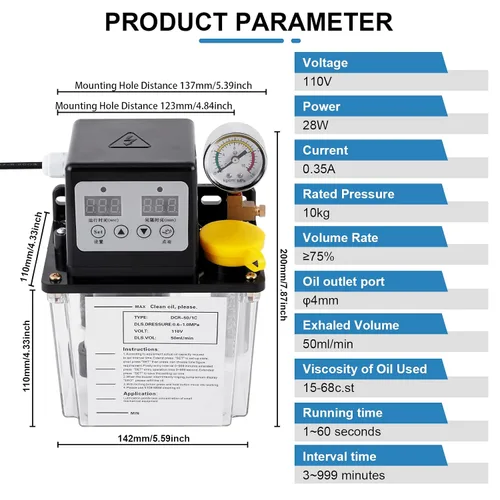 Vista 2 de MXBAOHENG Bomba de aceite lubricante automática Control numérico digital